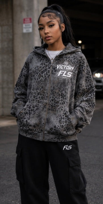 FLS™ Shadow Leopard Zip Hoodie